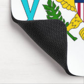 Mousepad met Vlag van de Maagdeneilanden - USA Muismat (Hoek)