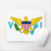 Mousepad met Vlag van de Maagdeneilanden - USA Muismat (Met muis)