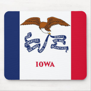 Mousepad met vlag van de staat Iowa - Verenigde St Muismat