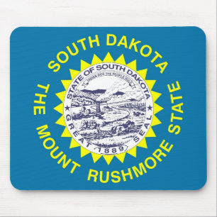 Mousepad met vlag van de staat South Dakota - Vere Muismat