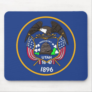 Mousepad met vlag van de staat Utah - Verenigde St Muismat