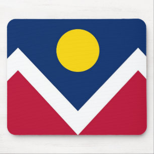 Mousepad met Vlag van Denver, Colorado - Verenigde Muismat