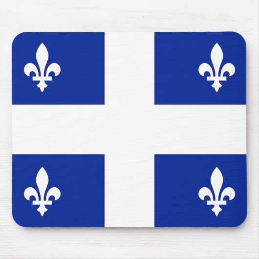 Mousepad met vlag van Quebec, Canada Muismat (Voorkant)
