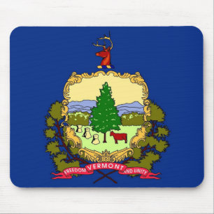 Mousepad met vlag van Vermont State - USA Muismat