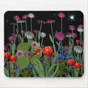 Mousepad Night Flower Garden Muismat