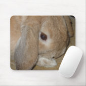 Mousepad ou tapis de souris - lapin nain à (Avec souris)