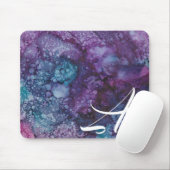 Mousepad "Paars-Blue Alcohol Ink Painting" Muismat (Met muis)