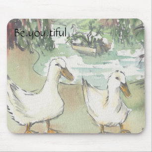 Mousepad "Paris/Duck Parc" Sketch Waterverf" Muismat