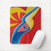 Mousepad pássaro serpente muismat (Met muis)
