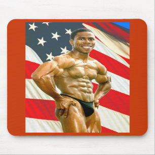 Mousepad, QFLAG, rode grens Muismat