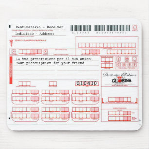 Mousepad ricetta medica - Italiaans recept Muismat