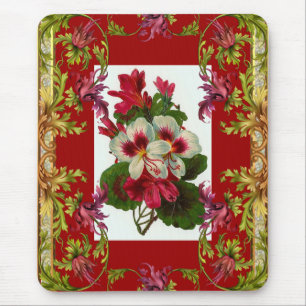  Mousepad Rode Bloemen Muismat