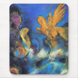 Mousepad: Roger & Angelica 2 van Odilon Redon Muismat