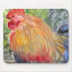Mousepad Rooster/Chicken Art Muismat