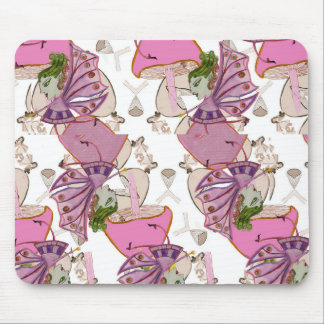 Mousepad roze paddenstoel feeën ontwerp muismat