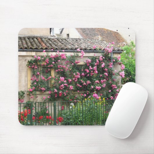 Mousepad:  rozen muismat (Met muis)