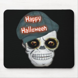 Mousepad Skeleton Head Happy Halloween Muismat