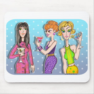 Mousepad - Three Martini Divas Muismat