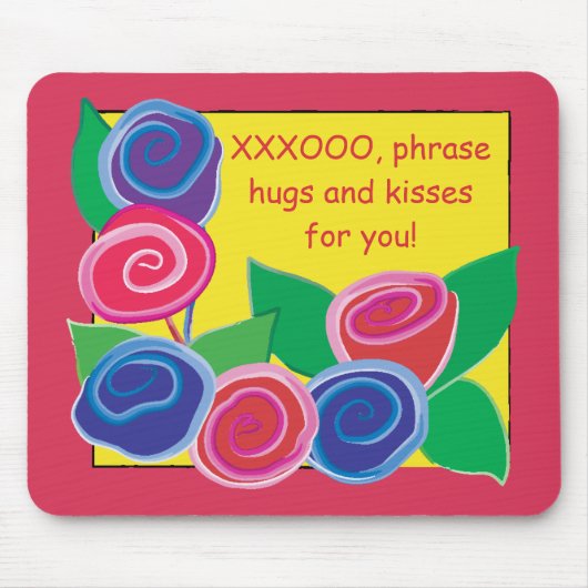 Mousepad "Toon/Hugs and Kisses" Muismat (Voorkant)