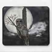 Mousepad van Bard Owl in Night Sky Muismat (Voorkant)
