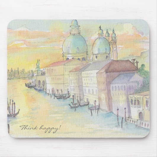 Mousepad "Venice Waterverf Sketch" Muismat (Voorkant)