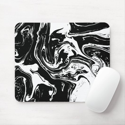 Mousepad voor zwarte en witte marmer muismat (Met muis)