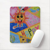 Mousepad - Wandelen op zon Muismat (Met muis)