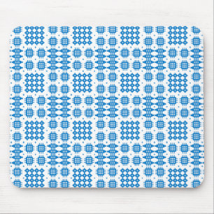 Mousepad: Welsh Tapestry Pattern, Bright Blue Muismat