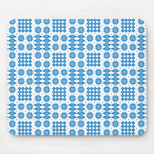 Mousepad: Welsh Tapestry Pattern, Bright Blue Muismat (Voorkant)