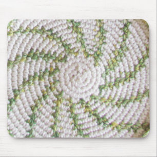 Mousepad - White en Green Spiral Muismat