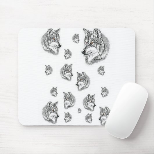 Mousepad Wolf Muismat (Met muis)