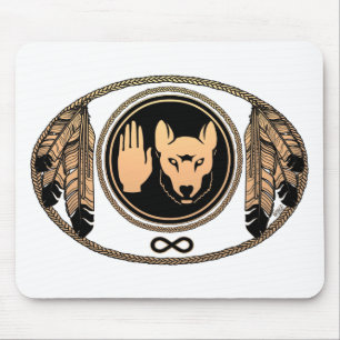 Mousepad Wolf Native Art geeft Metis Muismat