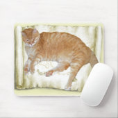 Mousepad Yellow Tiger Cat Muismat (Met muis)