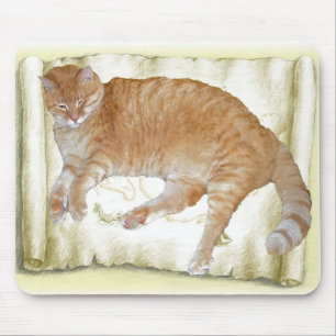 Mousepad Yellow Tiger Cat Muismat
