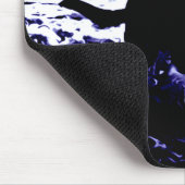 Mousepad zwart lab in water muismat (Hoek)