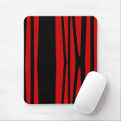 Mousepad, zwart, rood, abstract muismat (Met muis)