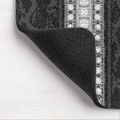 Mousepad Zwarte Lederen Diamanten (047-051) Muismat (Hoek)