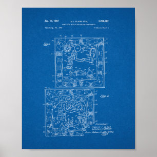 Mousetrap Board Game Patent - Blauwdruk Poster