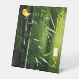 MOUSSA RECLAMEBORD MET VOETSTUK