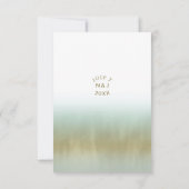 Mousse de mer Or Blanc Elégant Mariage plage RSVP (Dos)