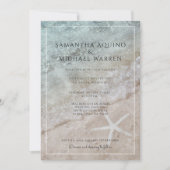 Mousse de mer Sable Plage Plage Mariage Invitation (Devant)