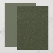 Mousse verte texturée, carte de sauvegarde de date (Devant / Derrière)