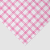 Mousseline 009 Fuchsia Rose Clair Gingham Papier Tissu (Détail)