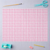 Mousseline 009 Fuchsia Rose Clair Gingham Papier Tissu (Artisanat)