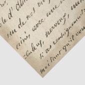 Mousseline 1800 Lettre de script français sur papier vieilli  (Détail)