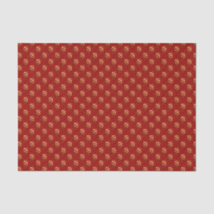 Mousseline 2023 Rabbit Year Gold embossed effet Papier de tis