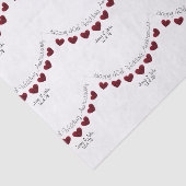 Mousseline 40e anniversaire du Mariage Ruby papier personnali (Détail)