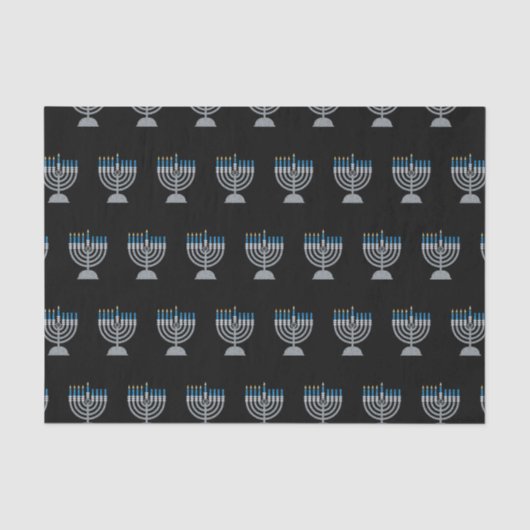 Mousseline 4e nuit de Hanoukka Parties scintillant papier (Recto)