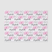 Mousseline 60e anniversaire Pink élégant papier de tissus per (Recto)