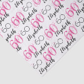 Mousseline 60e anniversaire Pink élégant papier de tissus per (Détail)